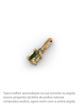 Carregar imagem no visualizador da galeria, Pingente Navete Peridoto - Ouro 18K