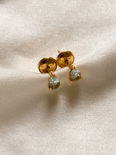 Carregar imagem no visualizador da galeria, Brinco Gota Topázio Azul - Ouro 18k