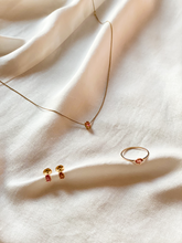 Carregar imagem no visualizador da galeria, Conjunto Oval Turmalina Rosa - Ouro 18k