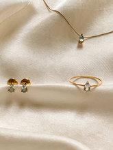 Carregar imagem no visualizador da galeria, Conjunto Gota Topázio Azul - Ouro 18k