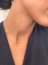 Carregar imagem no visualizador da galeria, Pingente Ponto de Luz Gota Transparente- Ouro 18K