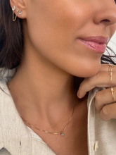 Carregar imagem no visualizador da galeria, Pingente Gota Topázio Azul - Ouro 18K