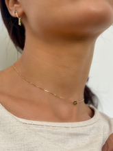 Carregar imagem no visualizador da galeria, Pingente Carrê Turmalina Verde Escura - Ouro 18K