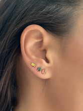 Carregar imagem no visualizador da galeria, Brinco Oval Turmalina Rosa - Ouro 18k