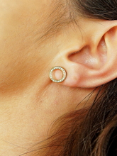 Carregar imagem no visualizador da galeria, Brinco Bergamo Cravejada -  Ouro18k
