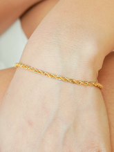 Carregar imagem no visualizador da galeria, Pulseira Elo Singapura Ouro 18K