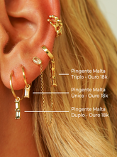 Carregar imagem no visualizador da galeria, Pingente Malta Único Verde Claro - Ouro18k