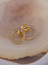 Carregar imagem no visualizador da galeria, Brinco Bergamo Cravejada -  Ouro18k