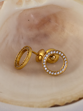 Carregar imagem no visualizador da galeria, Brinco Bergamo Cravejada -  Ouro18k