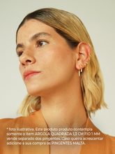 Carregar imagem no visualizador da galeria, Argola fio Quadrado Fina 1,3 cm 18k