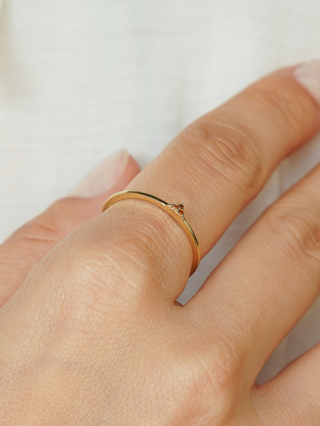 Anel Triade Ocre - Ouro 18k