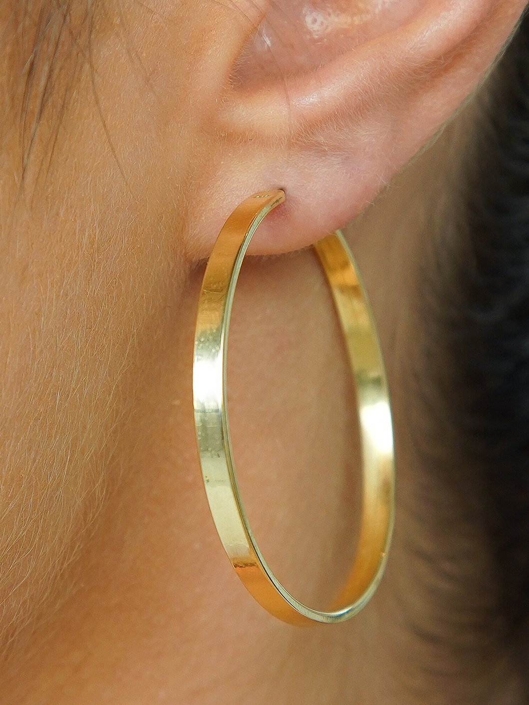 Argola Grande Chata 3,7 cm 18k