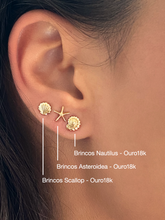 Carregar imagem no visualizador da galeria, Brincos Nautilus - Ouro18k
