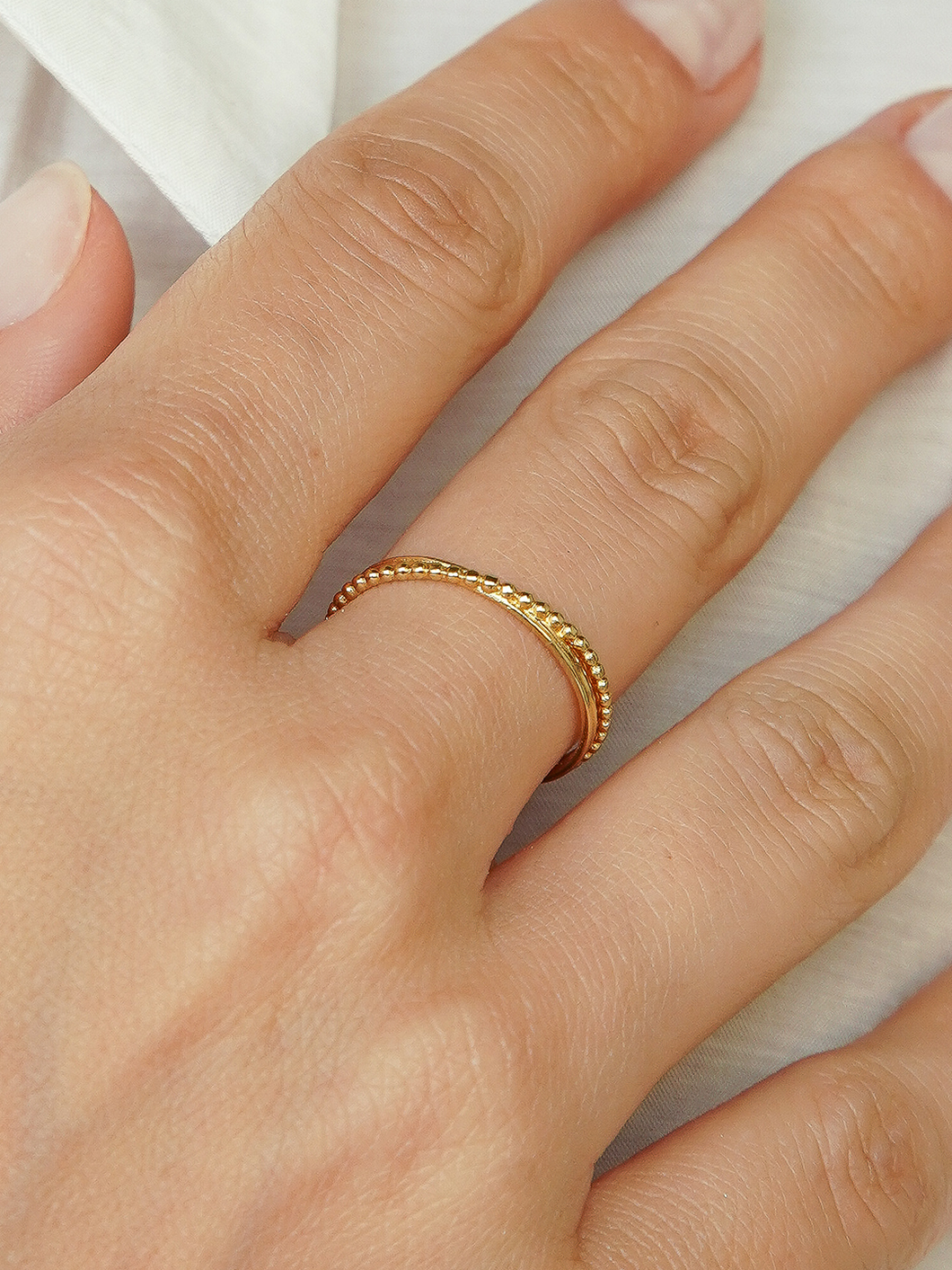Anel Duplo Cruzado Cádiz - Ouro18k