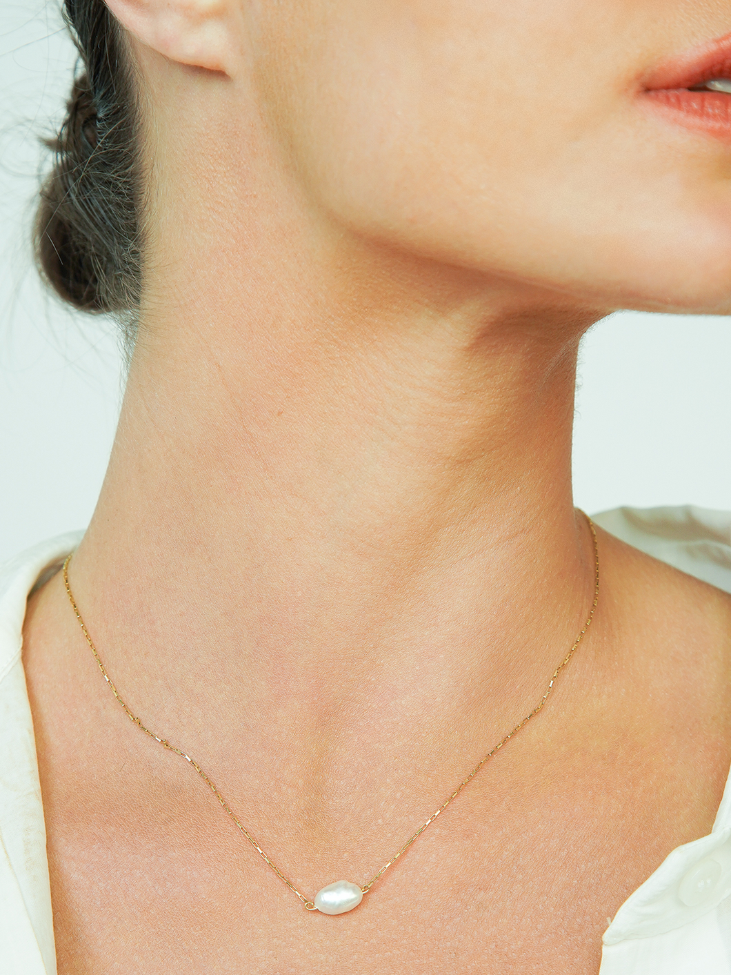 Corrente Maiorca Pérola  - Ouro18k